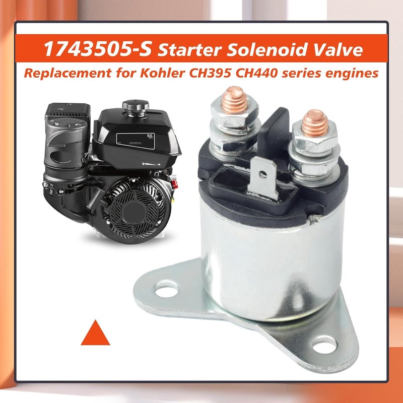 Mhrxusd 1743505-S Starter Solenoid Valve Replacement for Kohler CH395 CH440 Model Engines Parts Replace 17-435-05-S - Image 2
